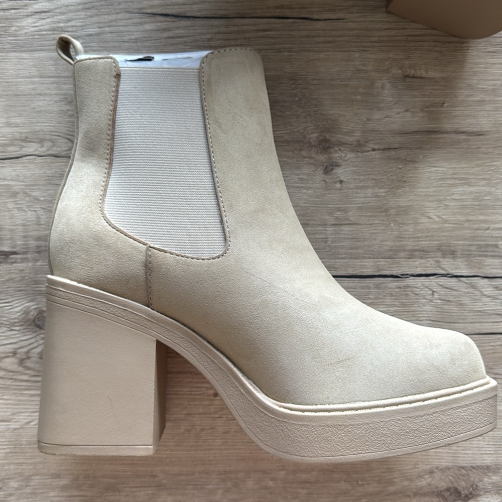 NEW suede block heel booties - Picture 5 of 8
